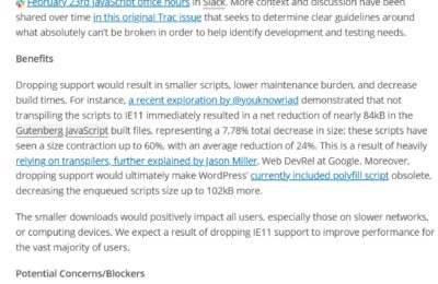 WordPress欲放弃兼容IE 11浏览器 使用率低于1%