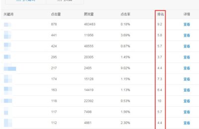 搜索关键词排名为何会有小数点